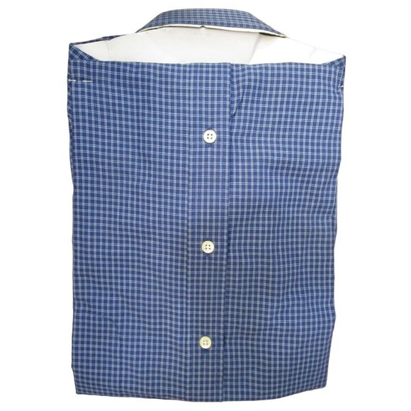 Mens Saddlebred Easy Care Navy White Mini Check XXL Buttondown Shirt New - Picture 3 of 9